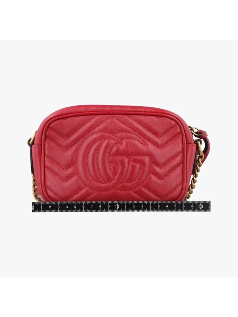 Gucci GG Marmont Red Leather Shoulder